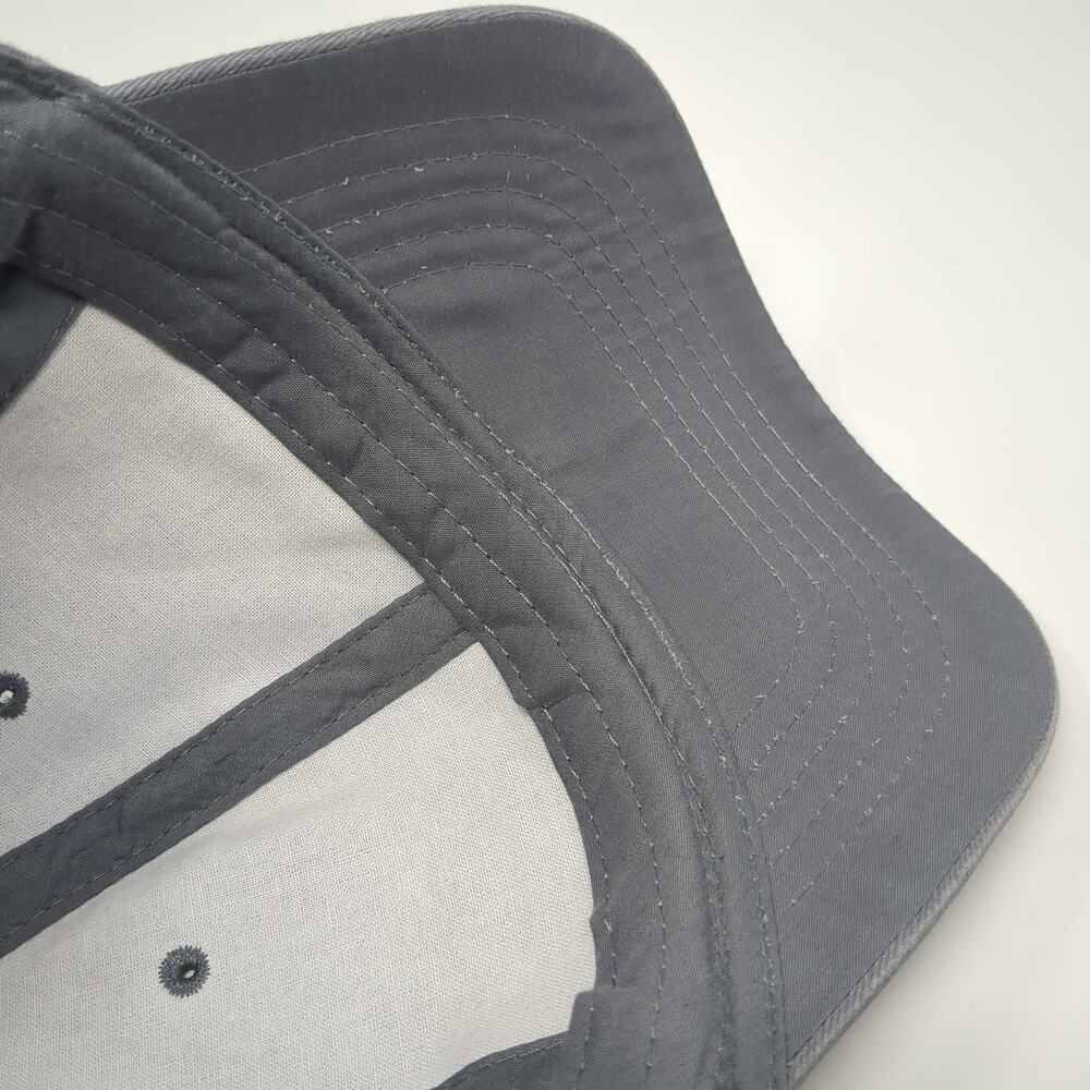 Unbranded Strapback Hat Solid Gray One Size Blank… - image 7